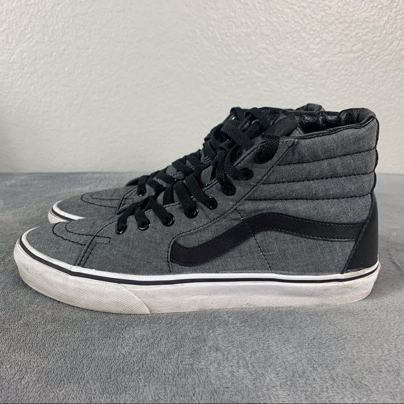 Vans Gray Black High Top Men’s Sneakers Size 10